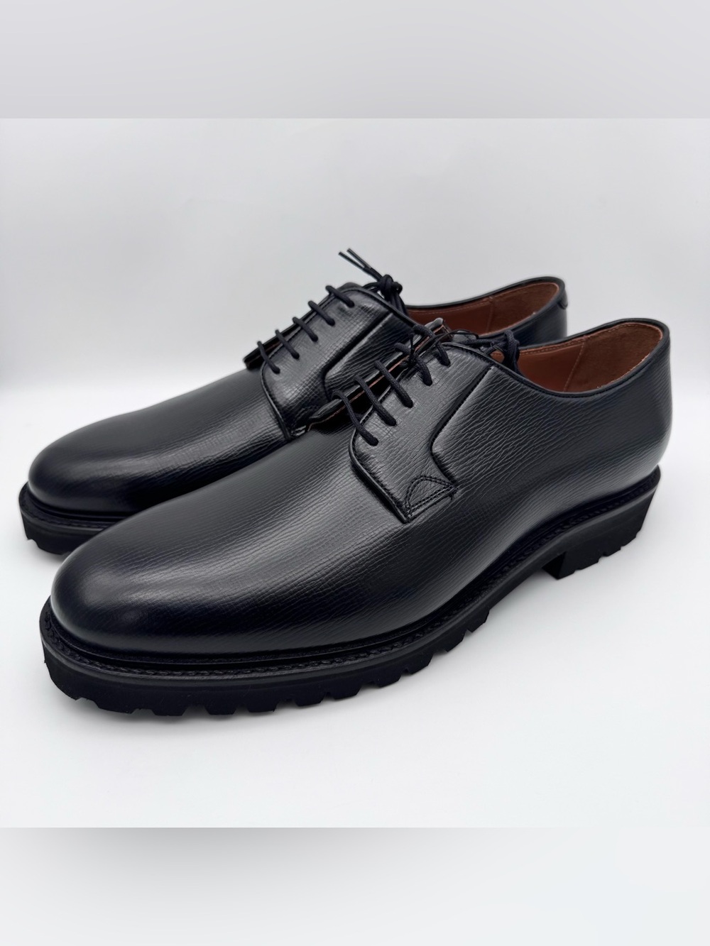 Cobbler Union The James Black Alcazar Derby Commando Sole Men US 12 UK 11 NWOB